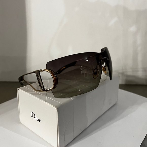 Vintage Christian Dior DIORLY 2 Shield SUNGLASSES CASE POUCH CARD Y2K Galliano - Picture 4 of 11